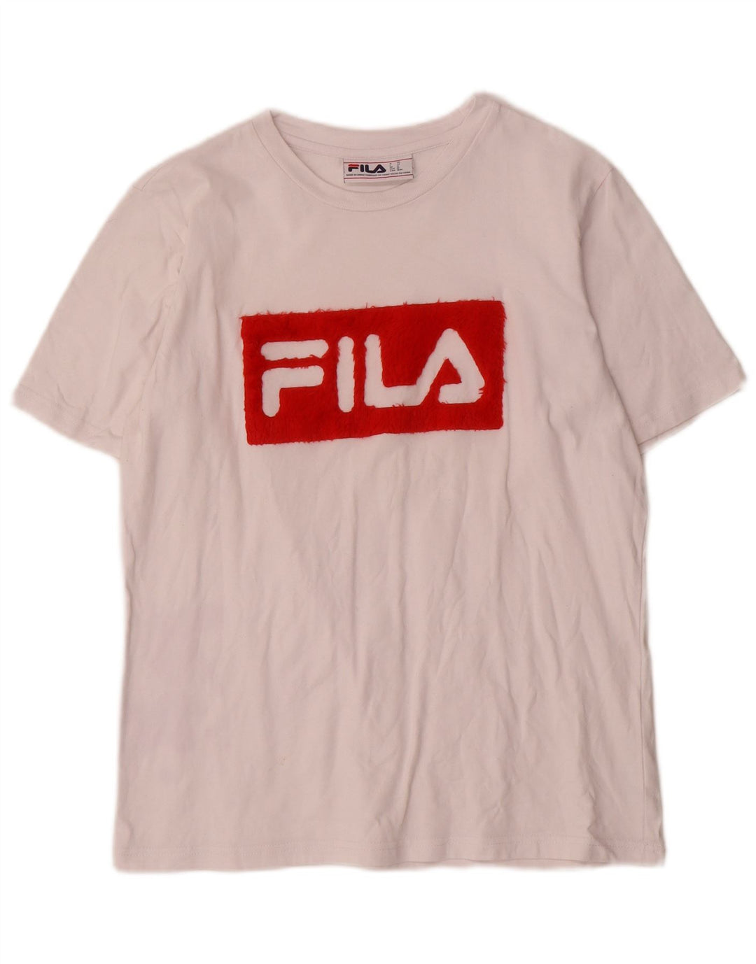 T-shirt grafica da donna Fila Top UK14 cotone bianco medio