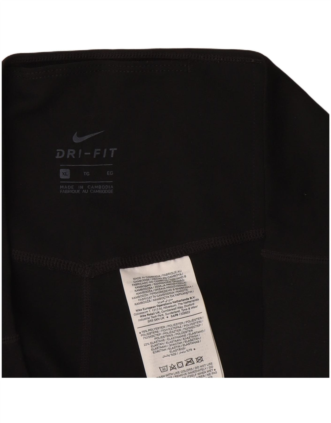 Leggings Dri Fit da donna NIKE UK 18 XL poliestere nero