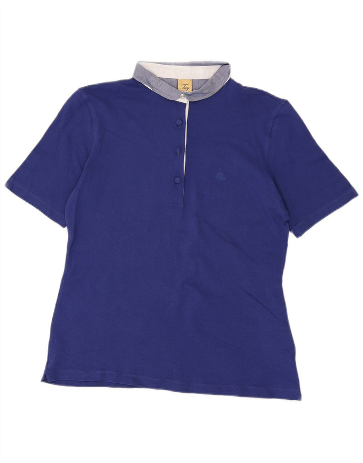 Polo da donna Fay UK 14 grande cotone blu