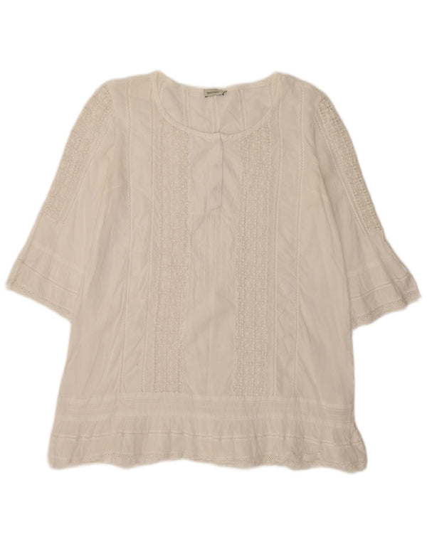 Top tunica oversize da donna con maniche a 3/4 Henry's IT 40 piccolo bianco