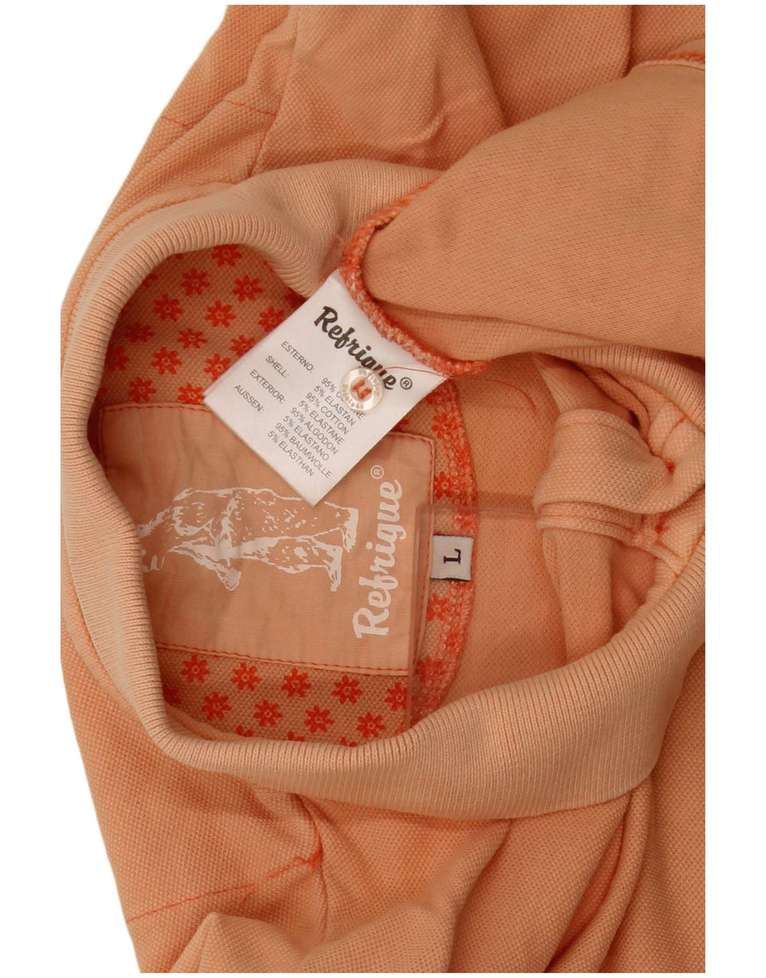 Polo da donna Refrigue UK 14 grande in cotone arancione