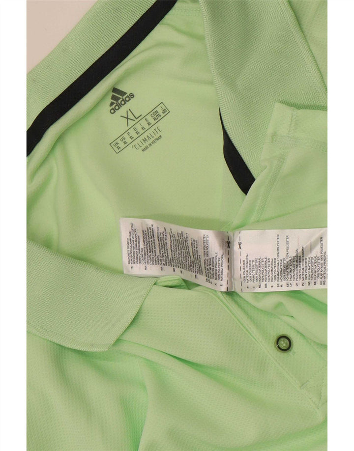 Polo Adidas Climalite da uomo XL verde poliestere
