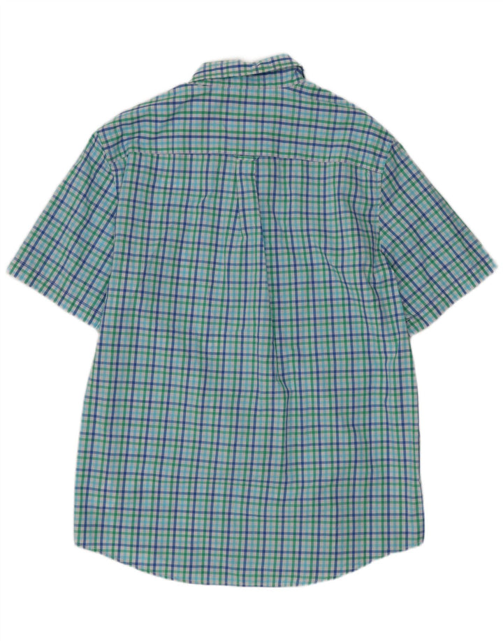 Camicia a maniche corte da uomo Chaps grande in cotone a quadretti multicolore