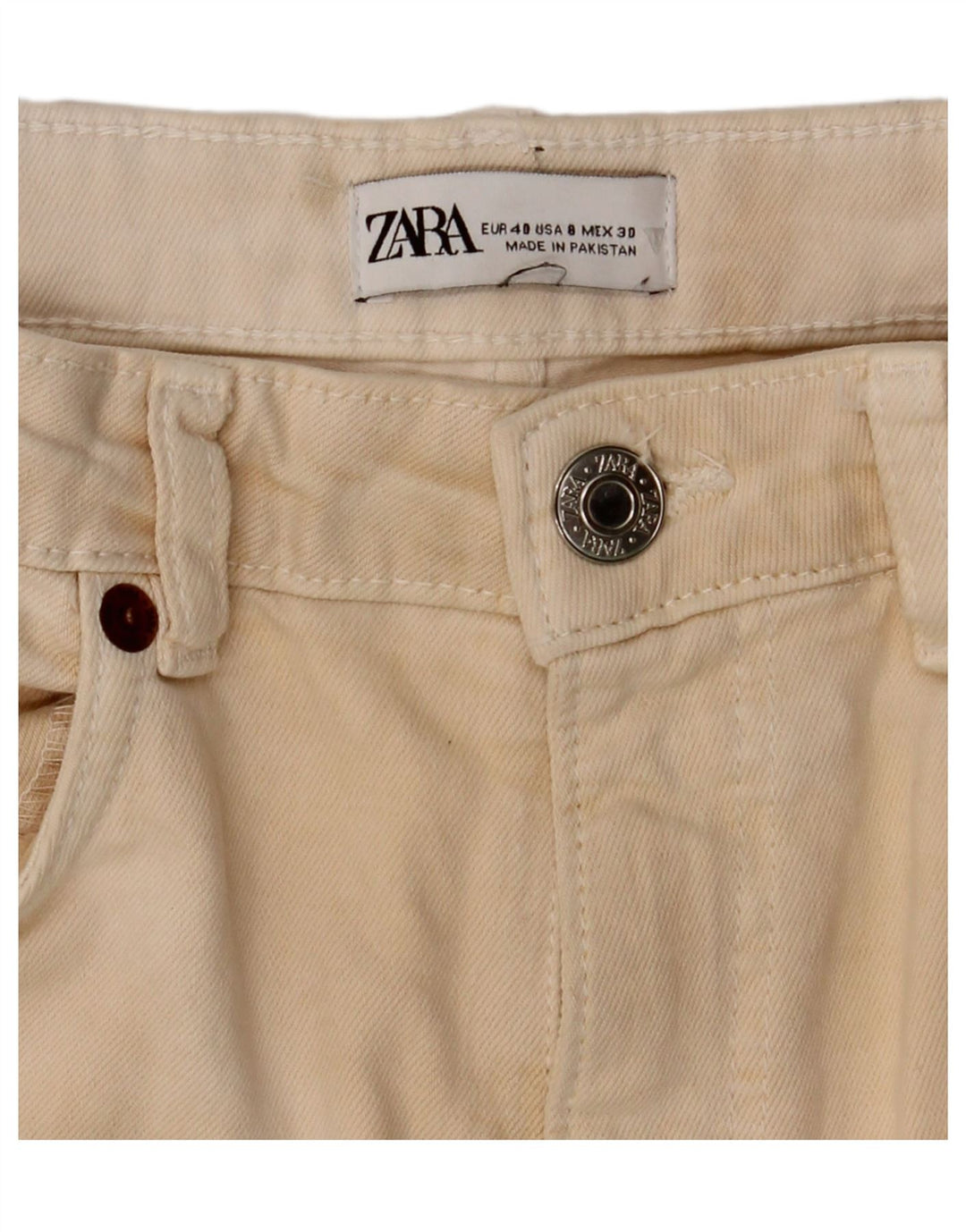 Pantaloni casual Bootcut da donna Zara EU 40 medi W30 L26 Beige