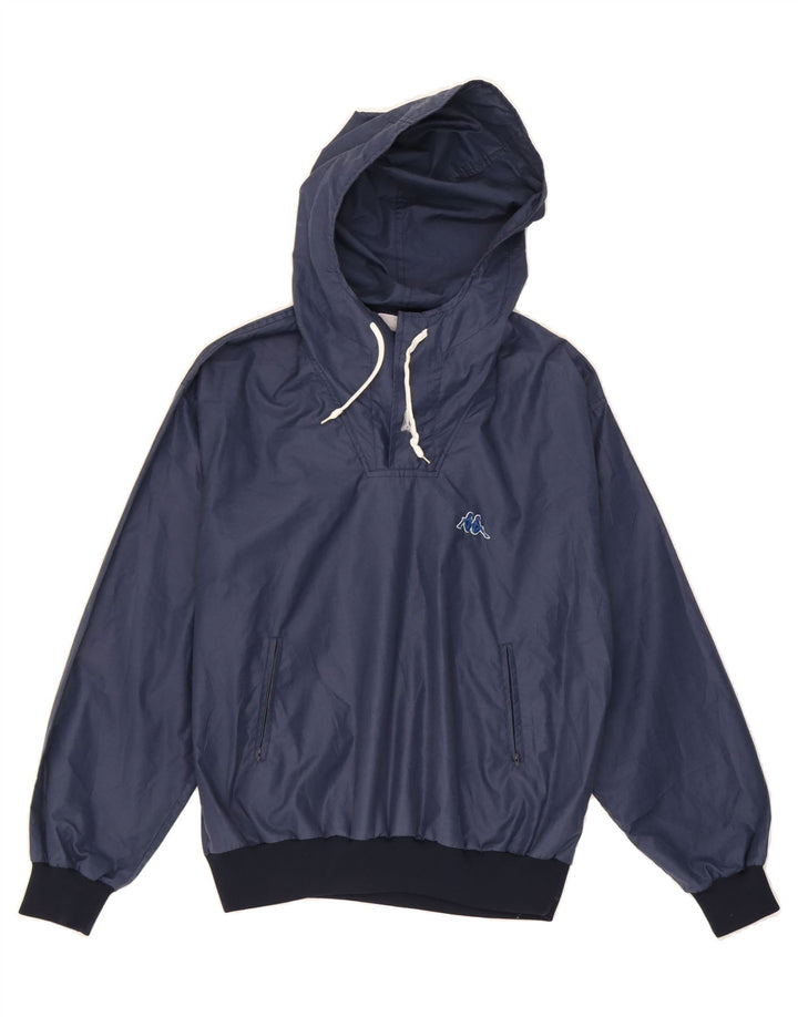KAPPA Mens Anorak Jacket IT 48 Medium Navy Blue Polyester Vintage Kappa and Second-Hand Kappa from Messina Hembry 