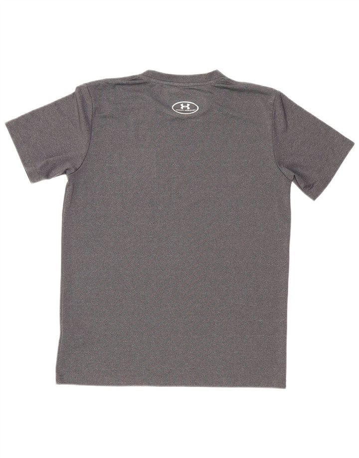 T-shirt Heat Gear da uomo UNDER ARMOUR Top in poliestere grigio medio