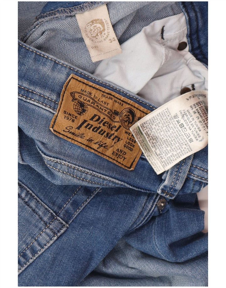 Jeans dritti da uomo DIESEL W34 L30 cotone blu