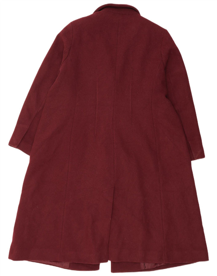 Cappotto doppiopetto da donna Marks & Spencer UK 20 2XL Poliestere bordeaux