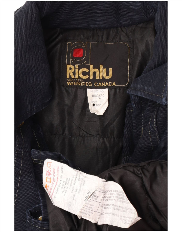Giacca imbottita da uomo Richlu UK 36 piccola in cotone blu navy