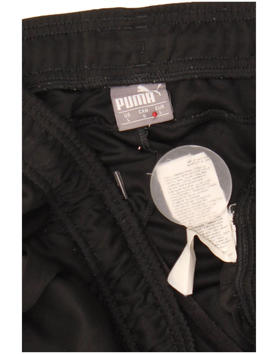 Pantaloni da tuta da uomo Puma Large neri in poliestere