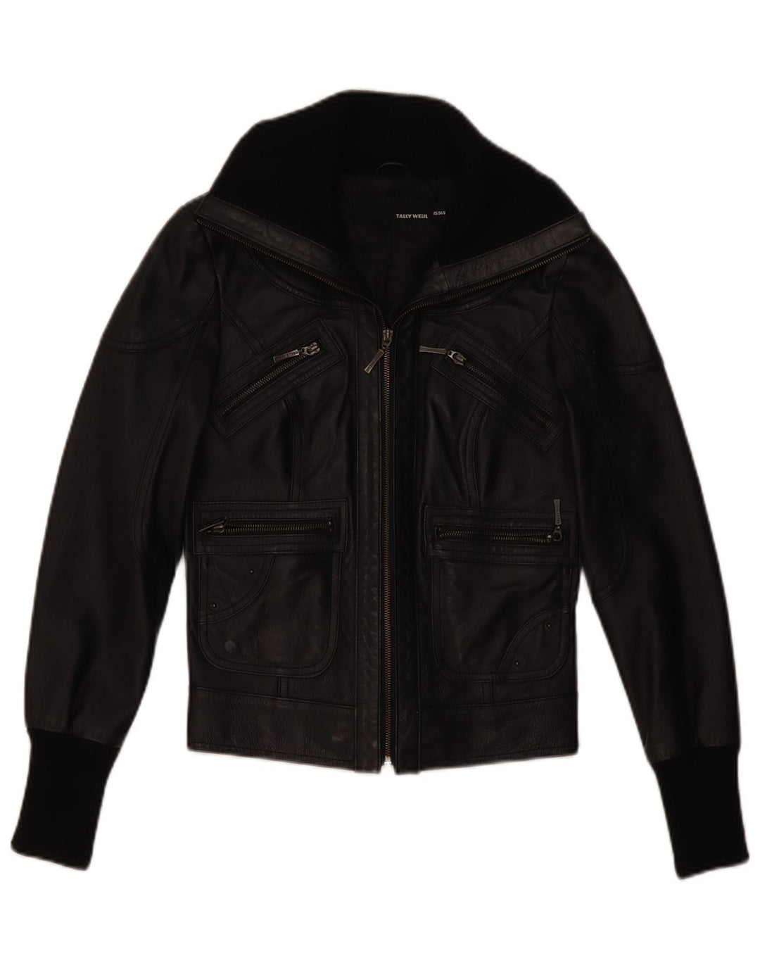 Giacca in pelle da donna Tally Weil UK 6 XS in pelle nera