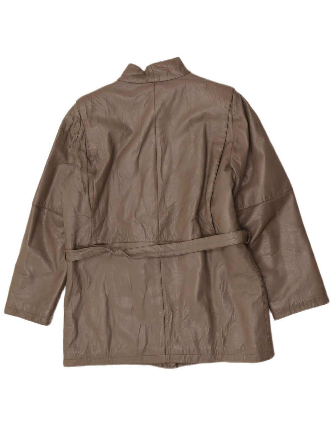 Giacca vintage da donna vestibilità regolare IT 46 grande classica in pelle grigia