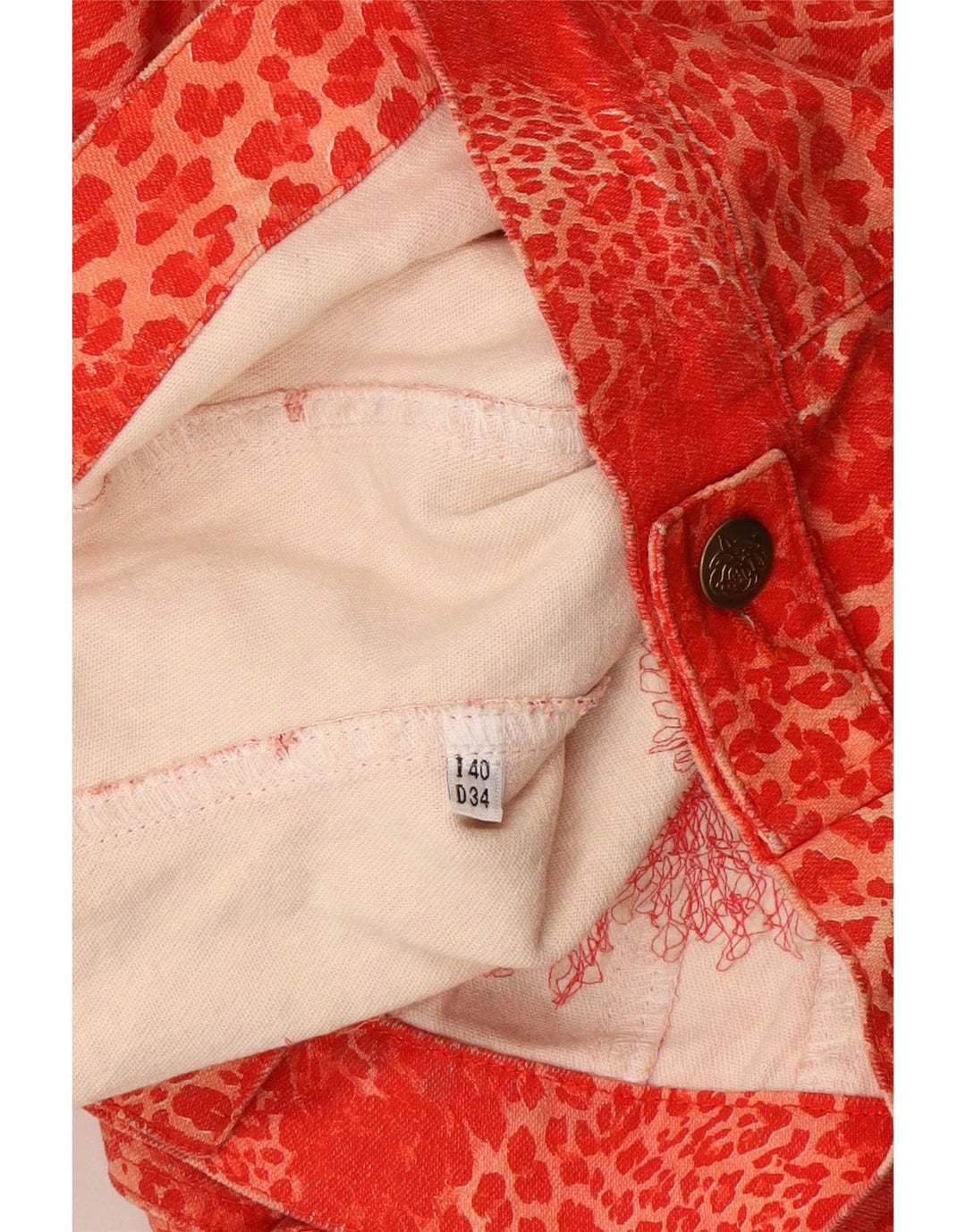 Giacca Jeans Donna Blumarine IT 40 Small Red Stampa Animalier