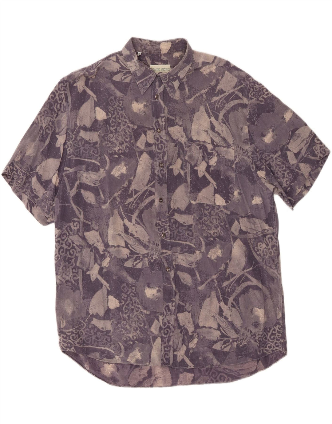 Camicia a maniche corte da uomo con motivo astratto VINTAGE XL blu