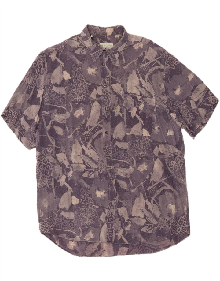 Camicia a maniche corte da uomo con motivo astratto VINTAGE XL blu