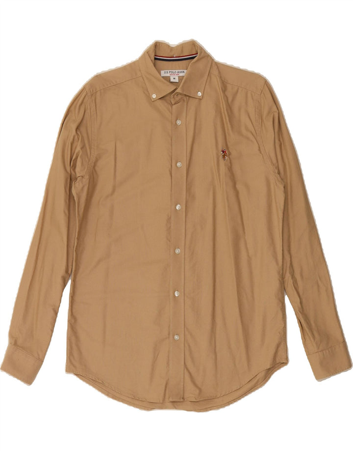 U.S. POLO ASSN. Mens Shirt Medium Beige Cotton Vintage U.S. Polo Assn. and Second-Hand U.S. Polo Assn. from Messina Hembry 
