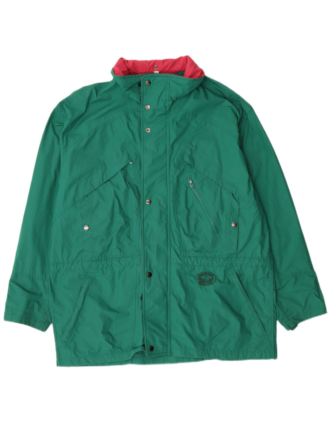 Giacca a vento vintage da uomo UK 42 XL poliestere verde