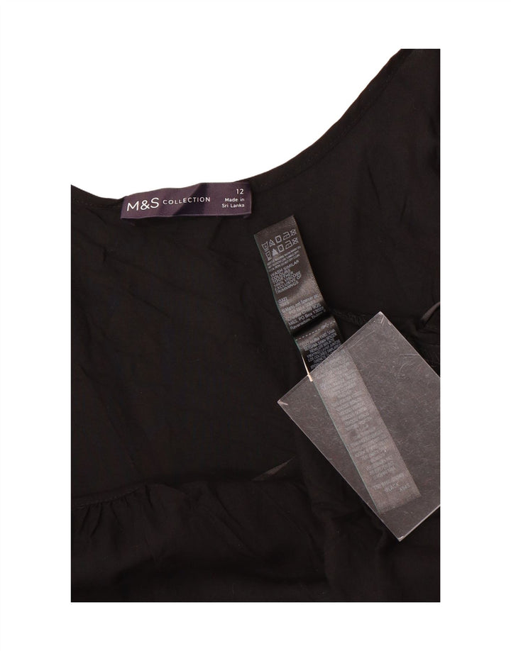 Abito sottoveste da donna Marks & Spencer UK 12 viscosa nera media
