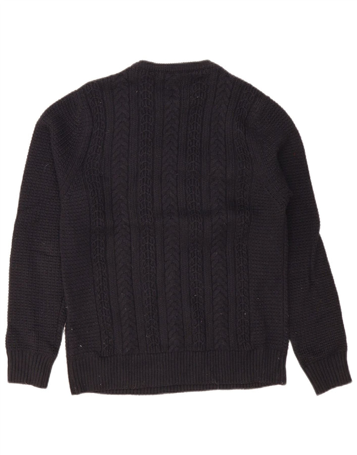 Maglione maglione girocollo da uomo Zara blu navy medio