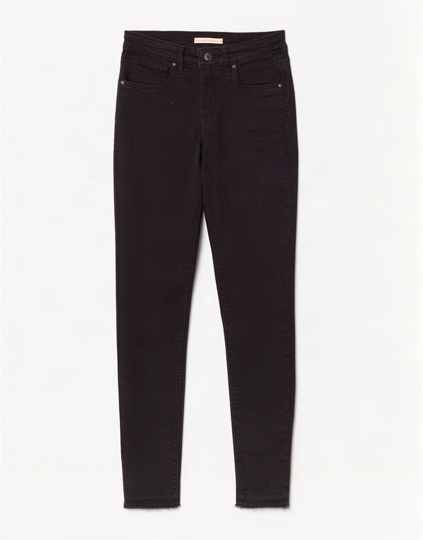 Jeans skinny a vita alta Levi's 721 da donna W26 L30 cotone nero
