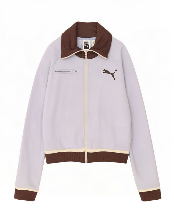 Giacca da tuta oversize corta da donna Puma UK 6 XS Blu Colourblock
