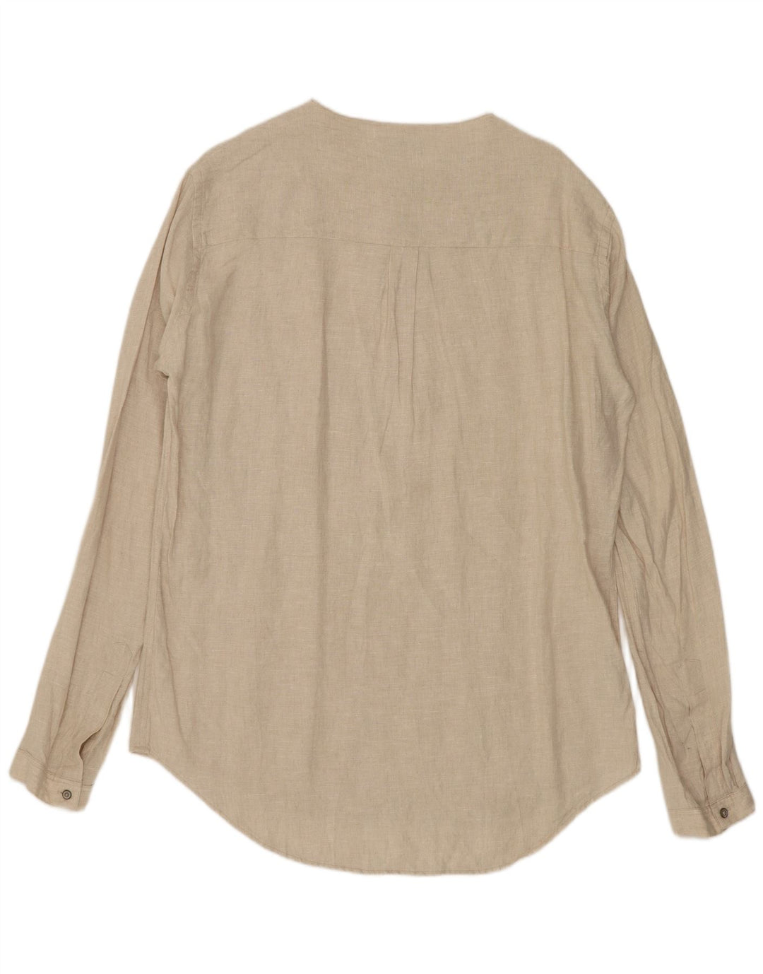 Camicia pullover da uomo Zara in lino beige medio