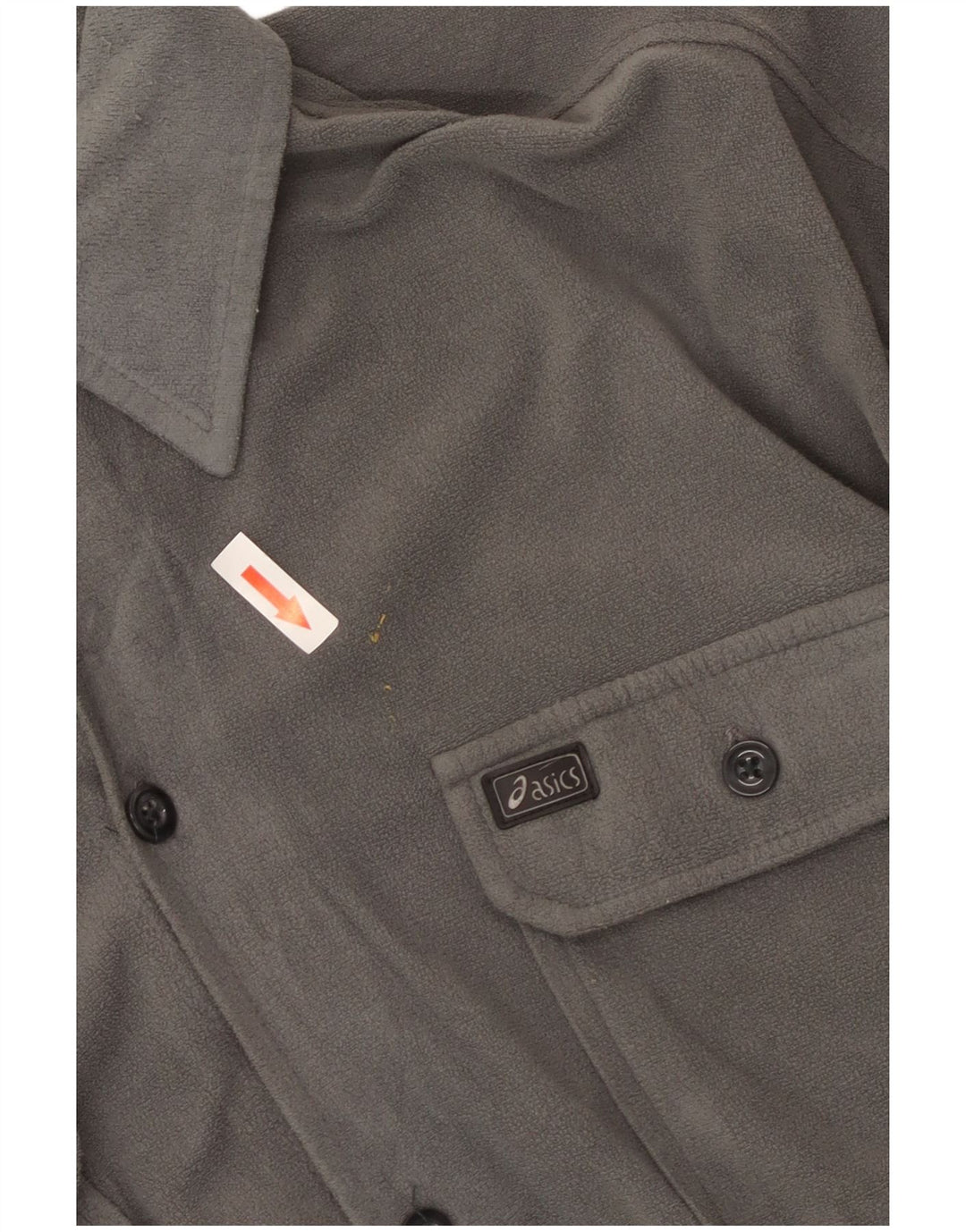 Maglia in pile da uomo Asics Large in poliestere grigio