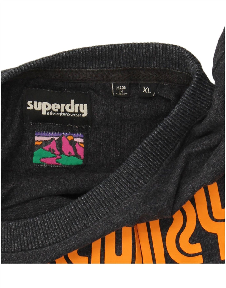T-shirt grafica da uomo SUPERDRY Top XL grigia
