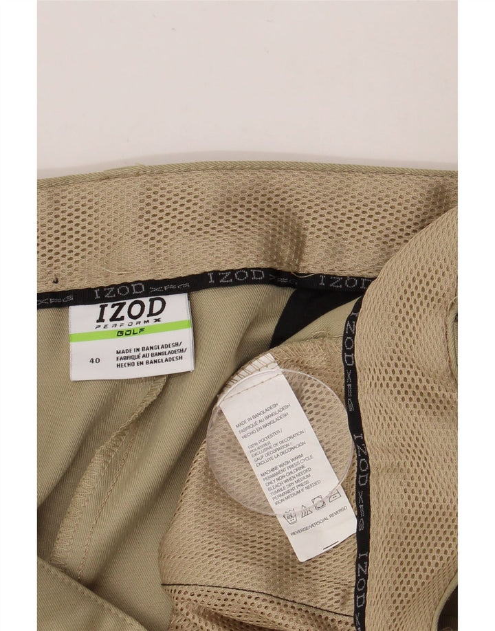 Pantaloncini cargo da uomo IZOD W40 XL poliestere beige