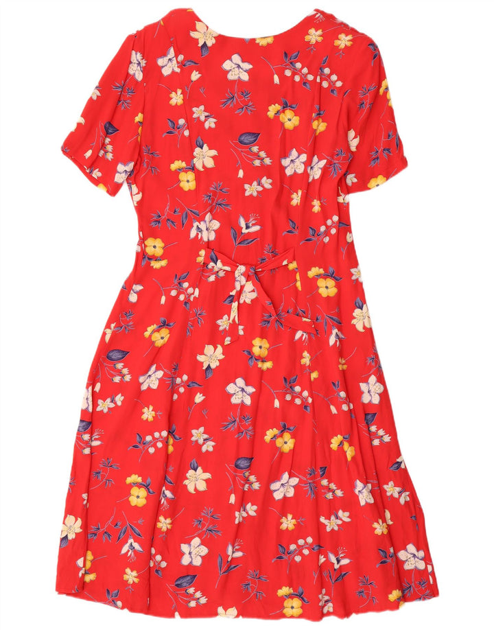 Abito a trapezio da donna Vilona Moda EU 38 Viscosa floreale rossa media