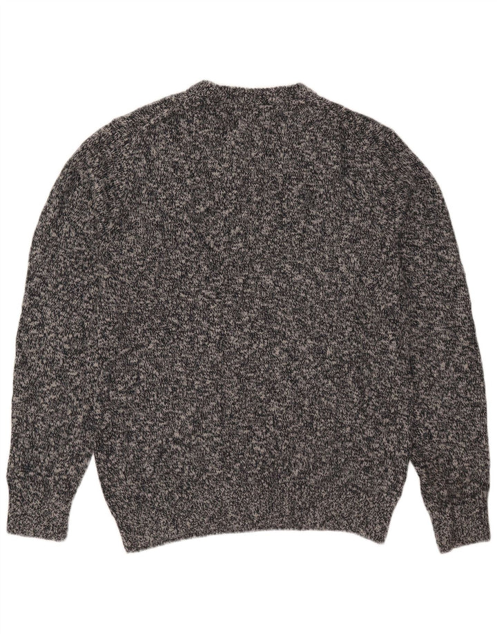 Maglione maglione girocollo da uomo L.L.Bean in cotone screziato grigio medio