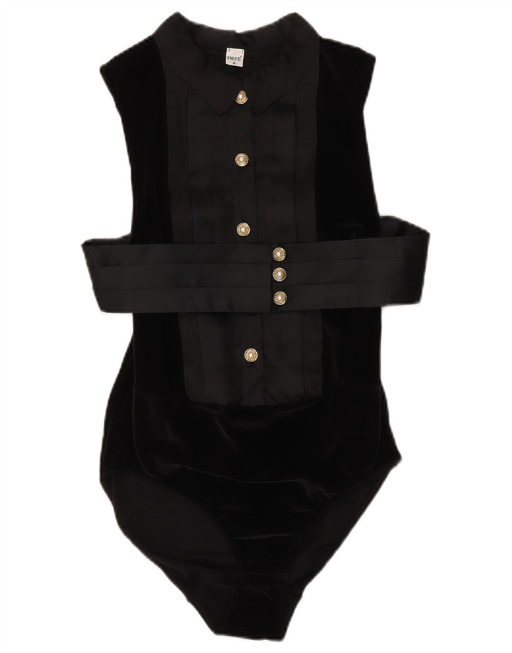 Body senza maniche in velluto da donna IMEC IT 48 XL Nero