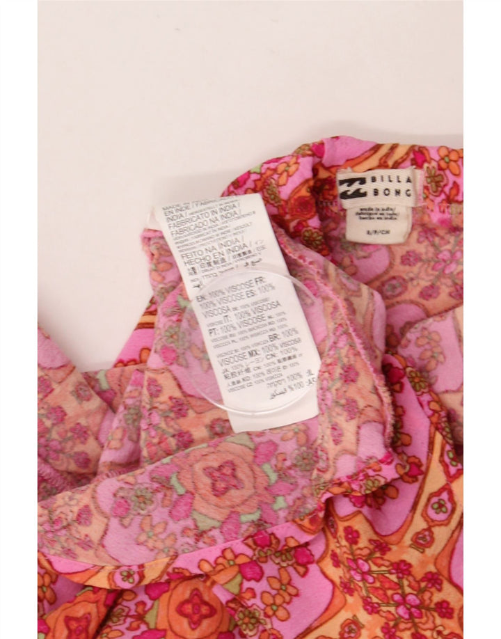 Gonna dritta da donna BILLABONG piccola W27 viscosa floreale rosa