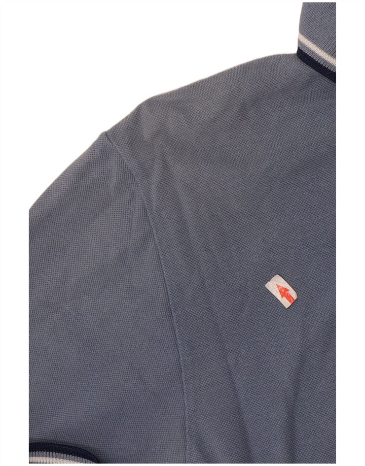 Polo da uomo Fred Perry in cotone blu medio