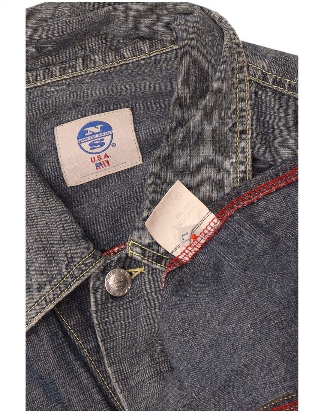 Giacca di jeans da uomo North Sails UK 40 Large in cotone blu navy