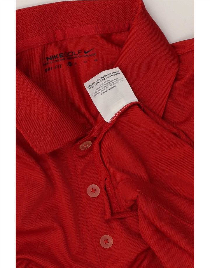 Polo Nike da uomo Dri Fit XL rossa in poliestere