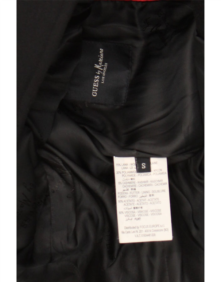 Cappotto da uomo Guess By Marciano UK 36 piccolo in lana nera