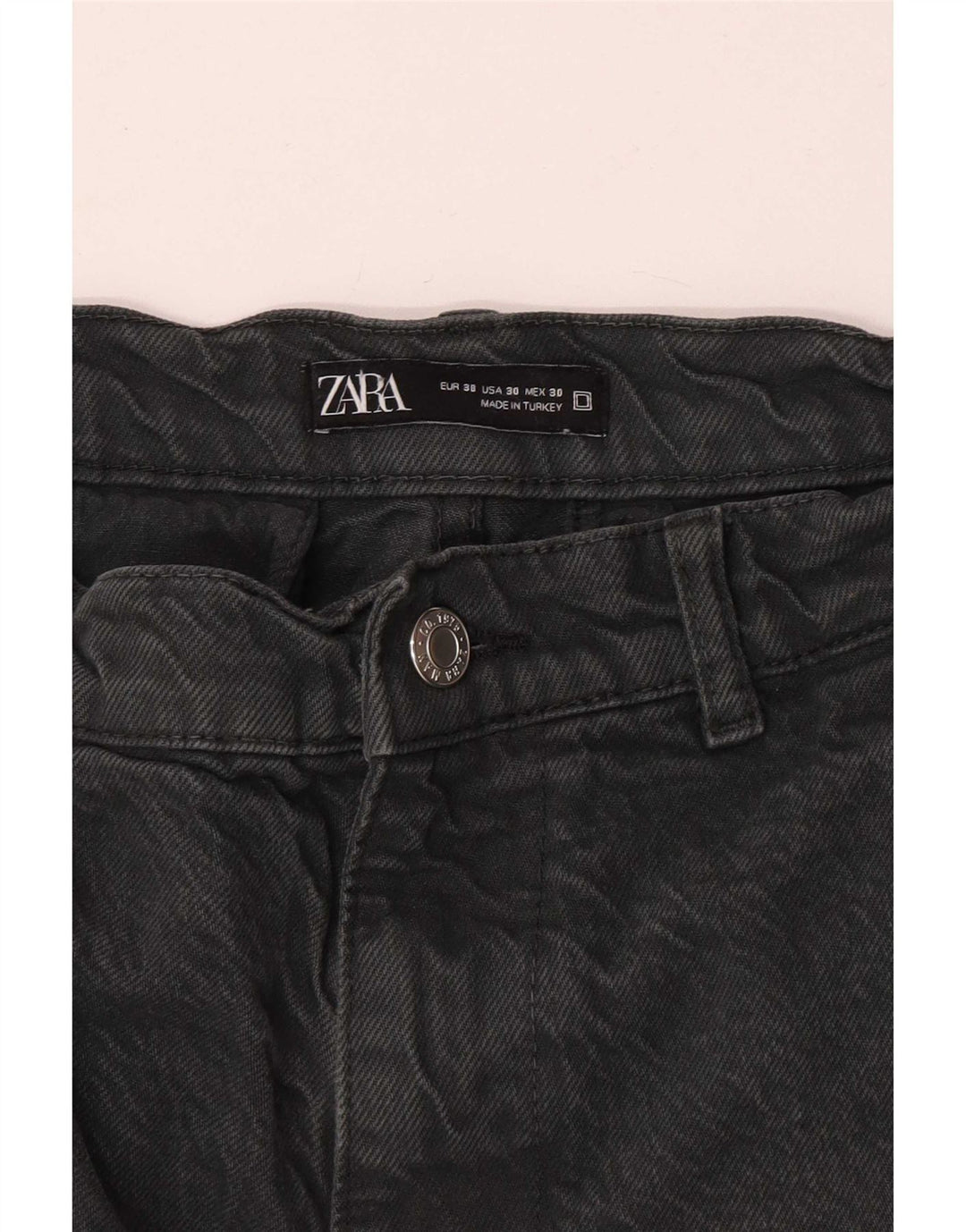 Jeans larghi cargo da uomo Zara EU 38 piccoli W30 L29 grigi