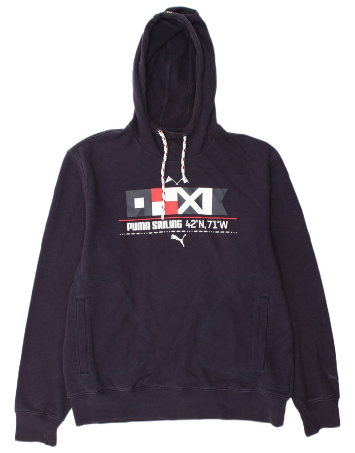 Felpa con cappuccio grafica PUMA da uomo XL viola
