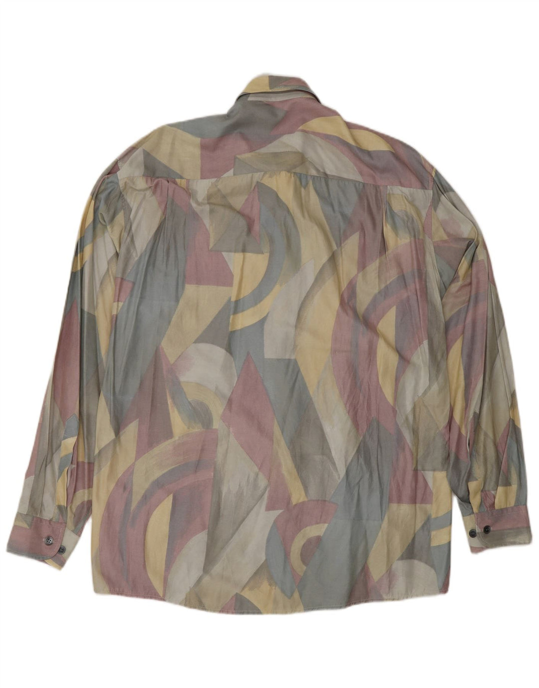 CASA MODA Camicia da uomo con motivo astratto taglia 40 media in viscosa multicolore