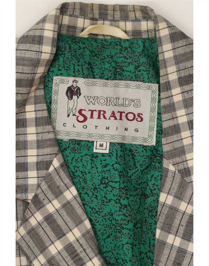 Abito da uomo a 2 bottoni e 2 pezzi Stratos UK 38 grigio medio a quadri classico