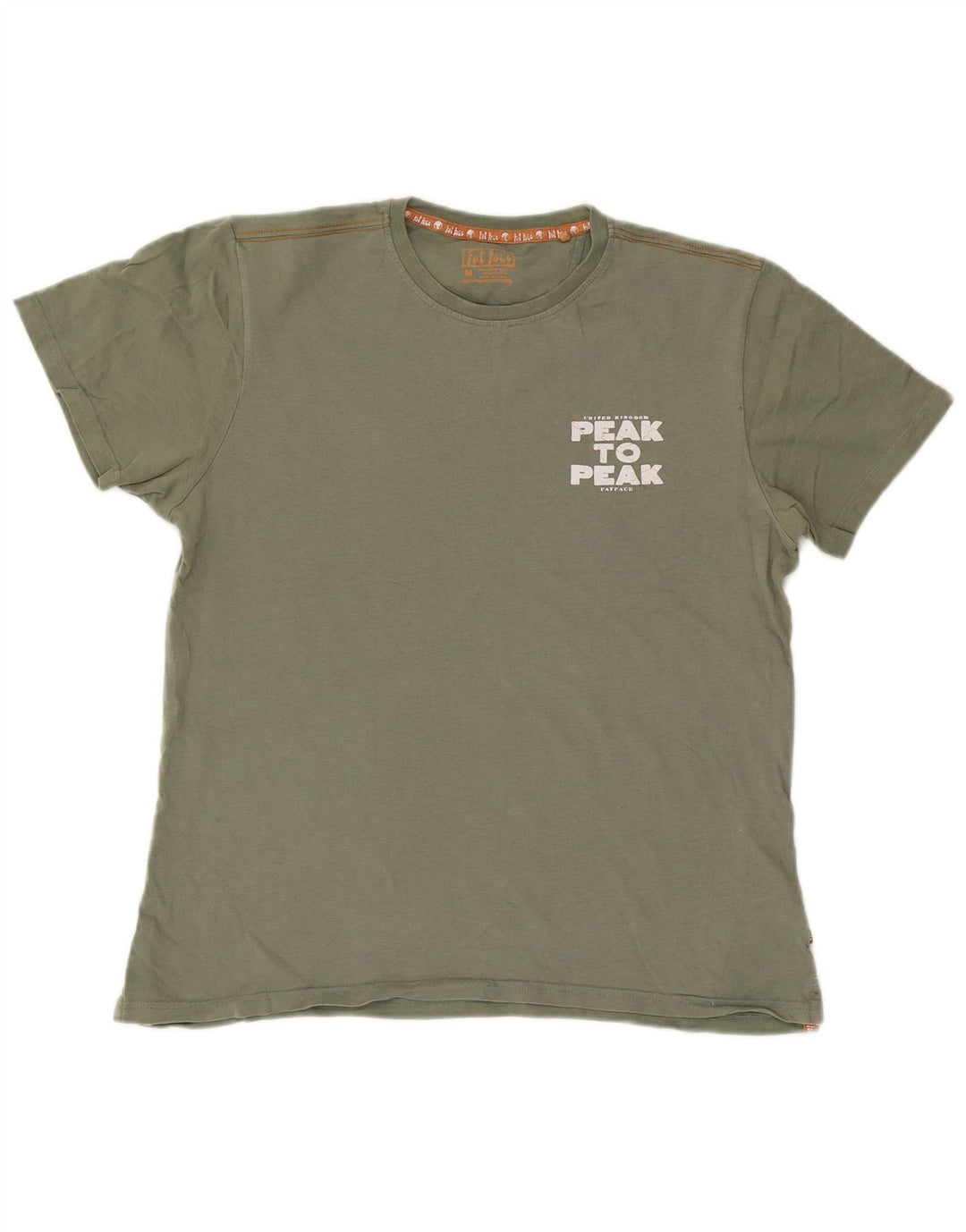 T-shirt grafica da uomo Fat Face Top in cotone verde medio
