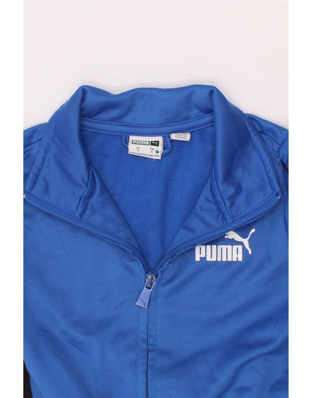 Giacca da tuta da ragazzo Puma 3-4 anni in poliestere color block blu