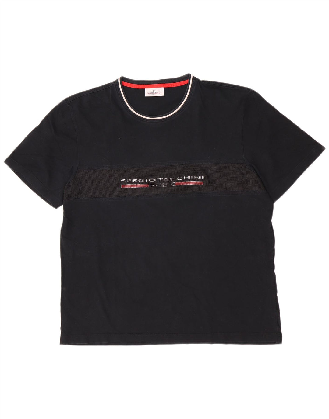 T-shirt grafica da uomo Sergio Tacchini Top 2XL Nera