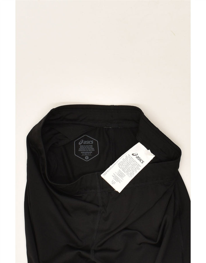 ASICS Womens Tracksuit Trousers UK 8 Small Black Polyester | Vintage Asics | Thrift | Second-Hand Asics | Used Clothing | Messina Hembry 