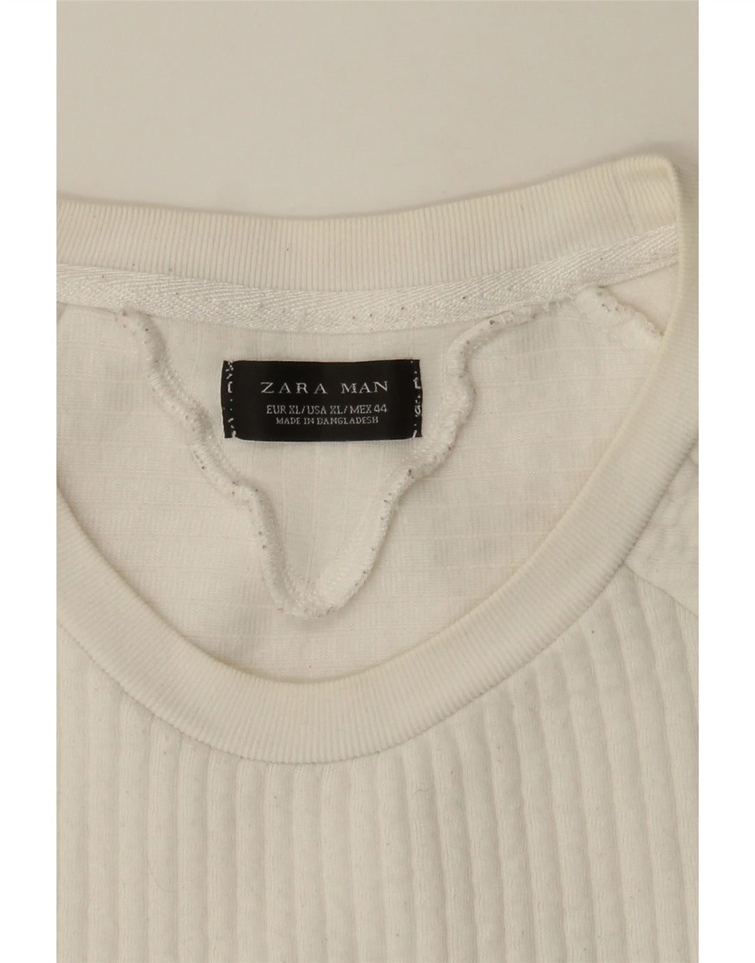 ZARA Mens Sweatshirt Jumper XL White Cotton Vintage Zara and Second-Hand Zara from Messina Hembry 