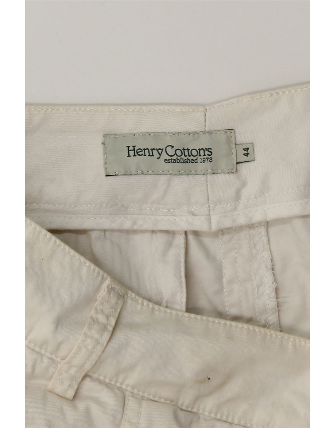 HENRY COTTONS Gonna a trapezio da donna IT 44 media W30 Cotone bianco
