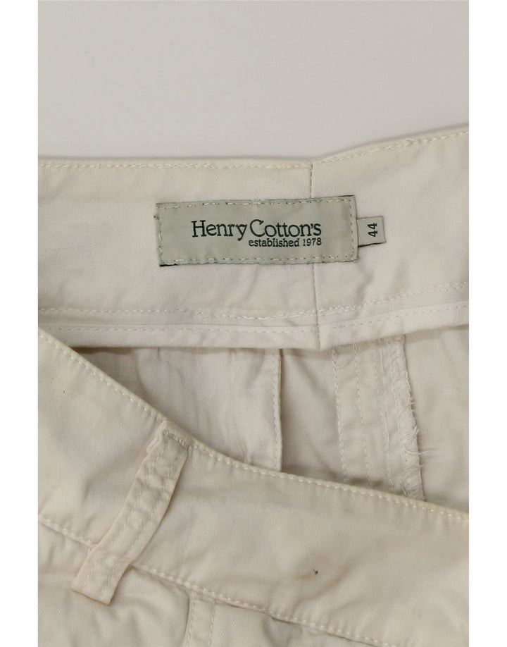 HENRY COTTONS Gonna a trapezio da donna IT 44 media W30 Cotone bianco