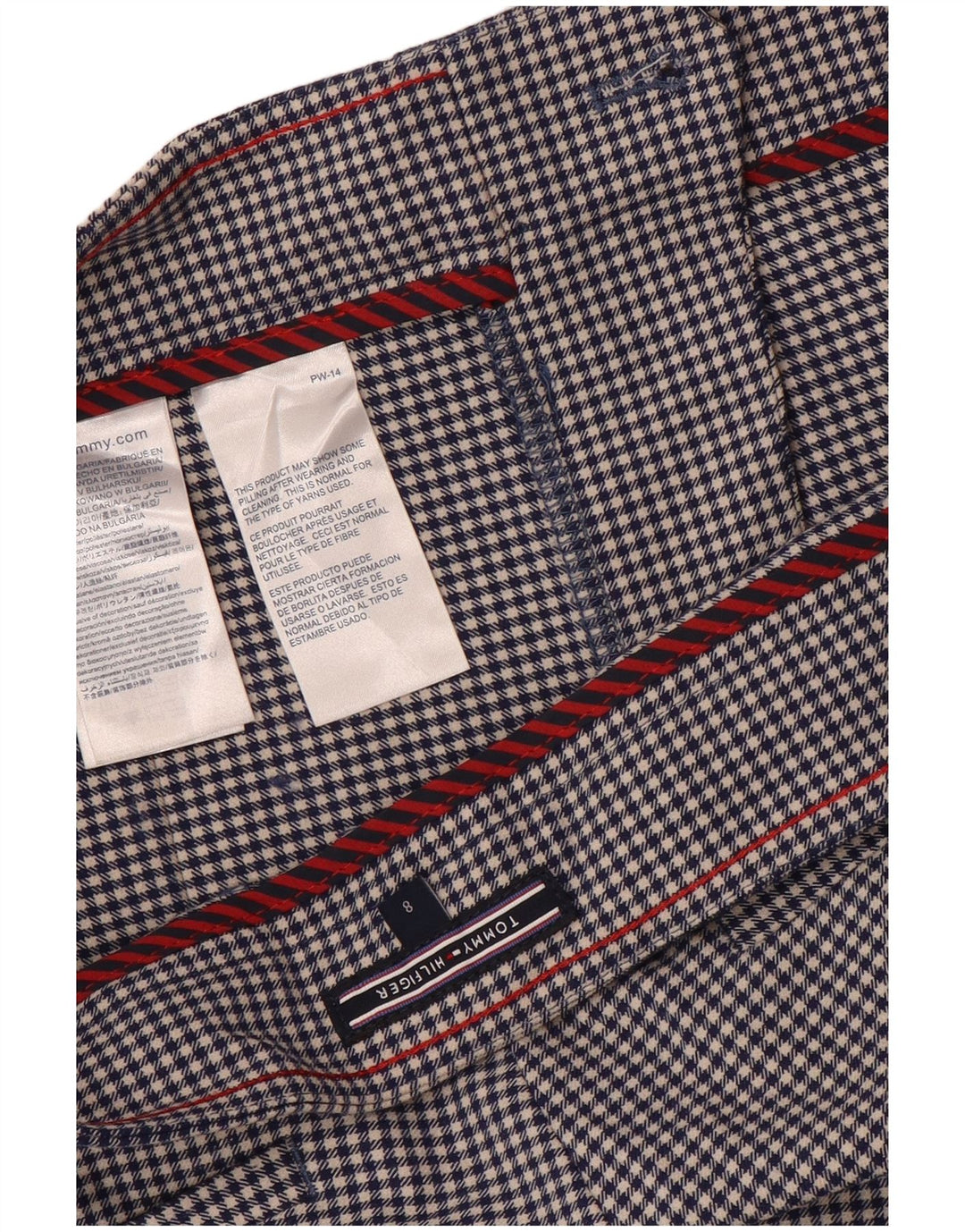 Pantaloni casual da donna Tommy Hilfiger US 8 Medium W32 L29 Blu Navy