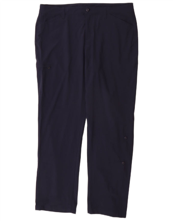 Pantaloni casual da donna Eddie Bauer US 16 2XL W36 L32 Poliestere blu navy